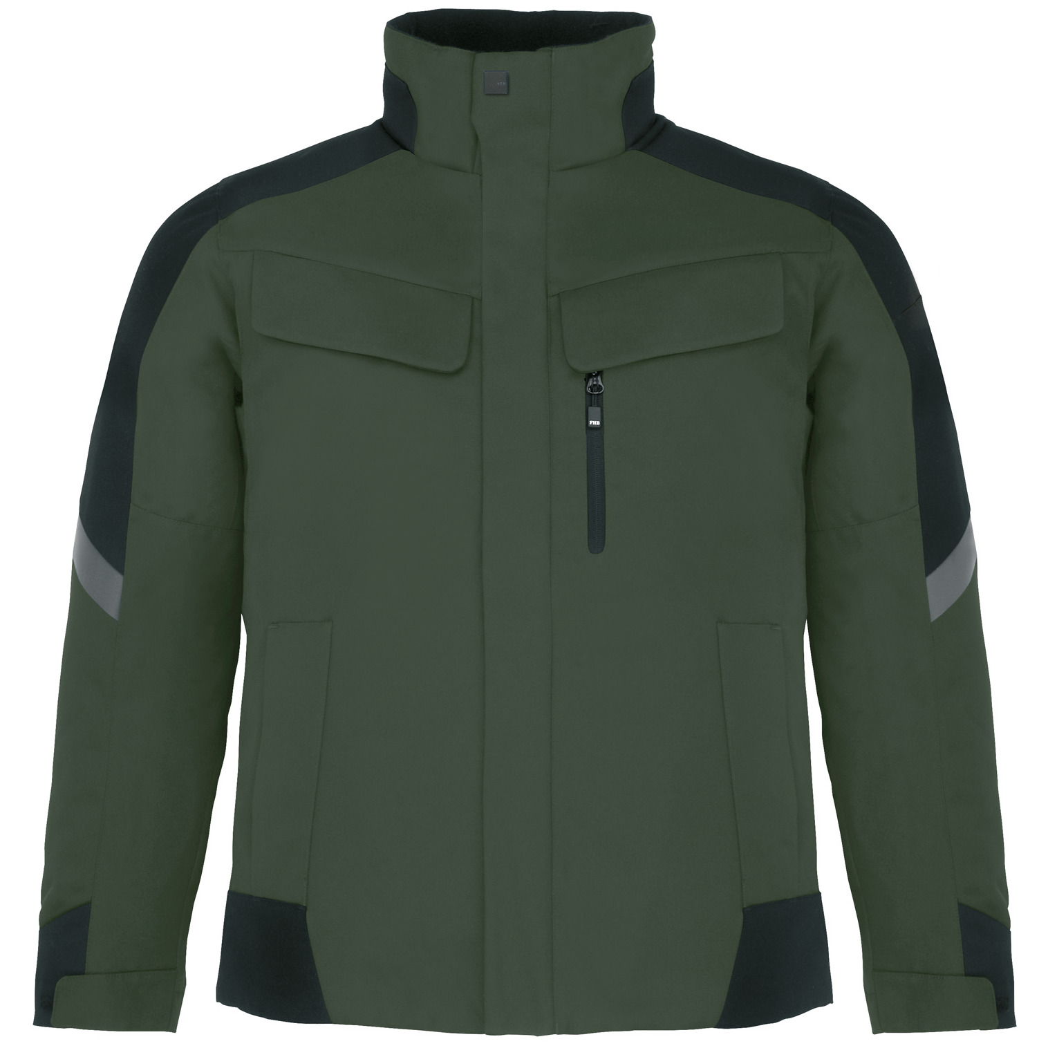 FHB LARS Arbeitsjacke, oliv-schwarz, Produktbild img1 L