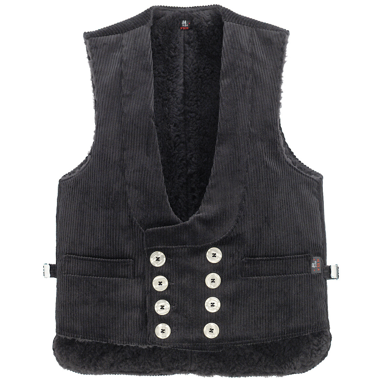 FHB THOMAS Zunftweste Trenkercord, schwarz, Produktbild img1 L