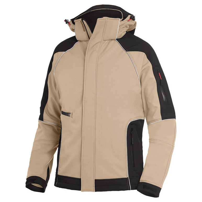 FHB WALTER Softshelljacke, beige-schwarz, Produktbild img1 L