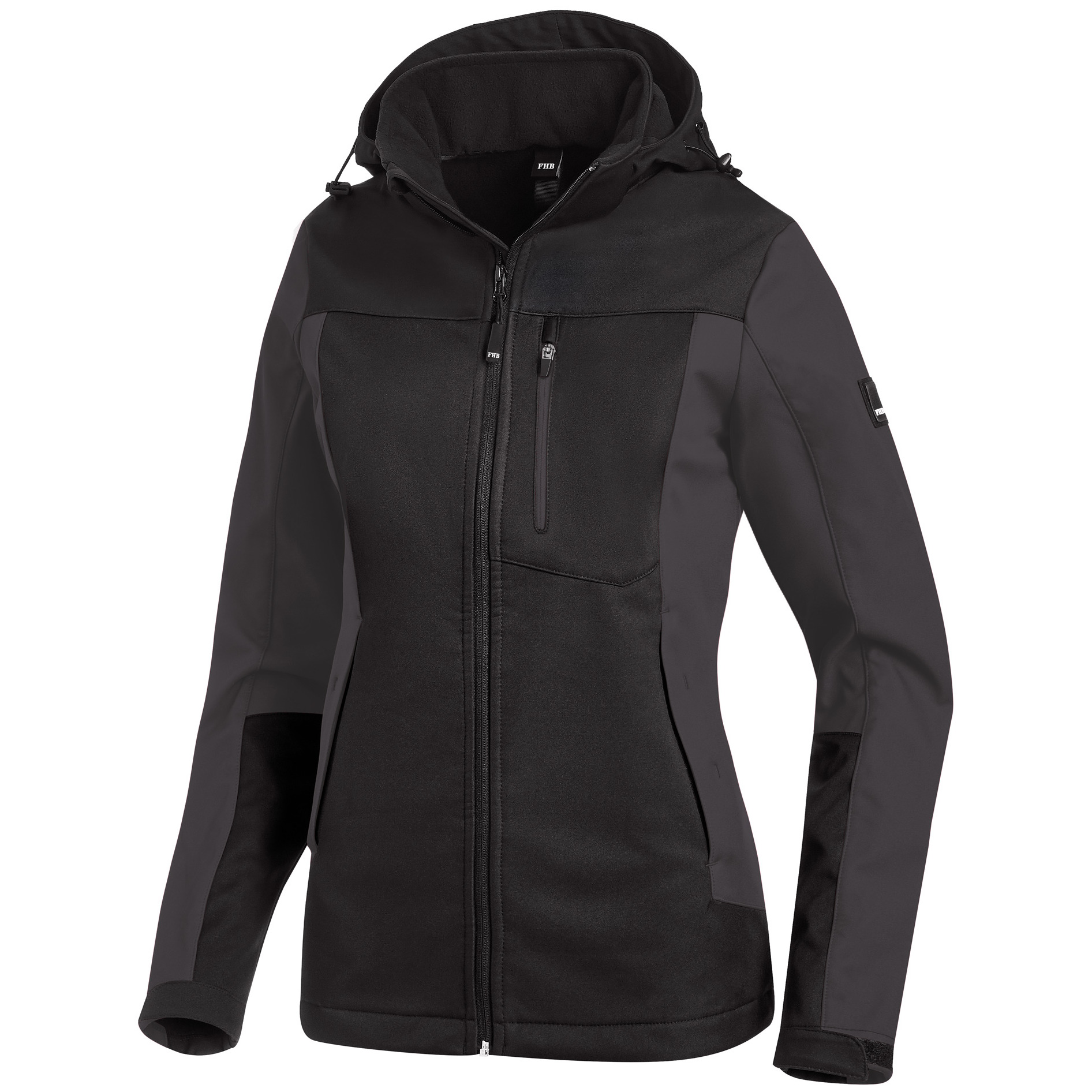 FHB JULIA Softshell-Jacke Damen, anthrazit-schwarz, Produktbild img1 L