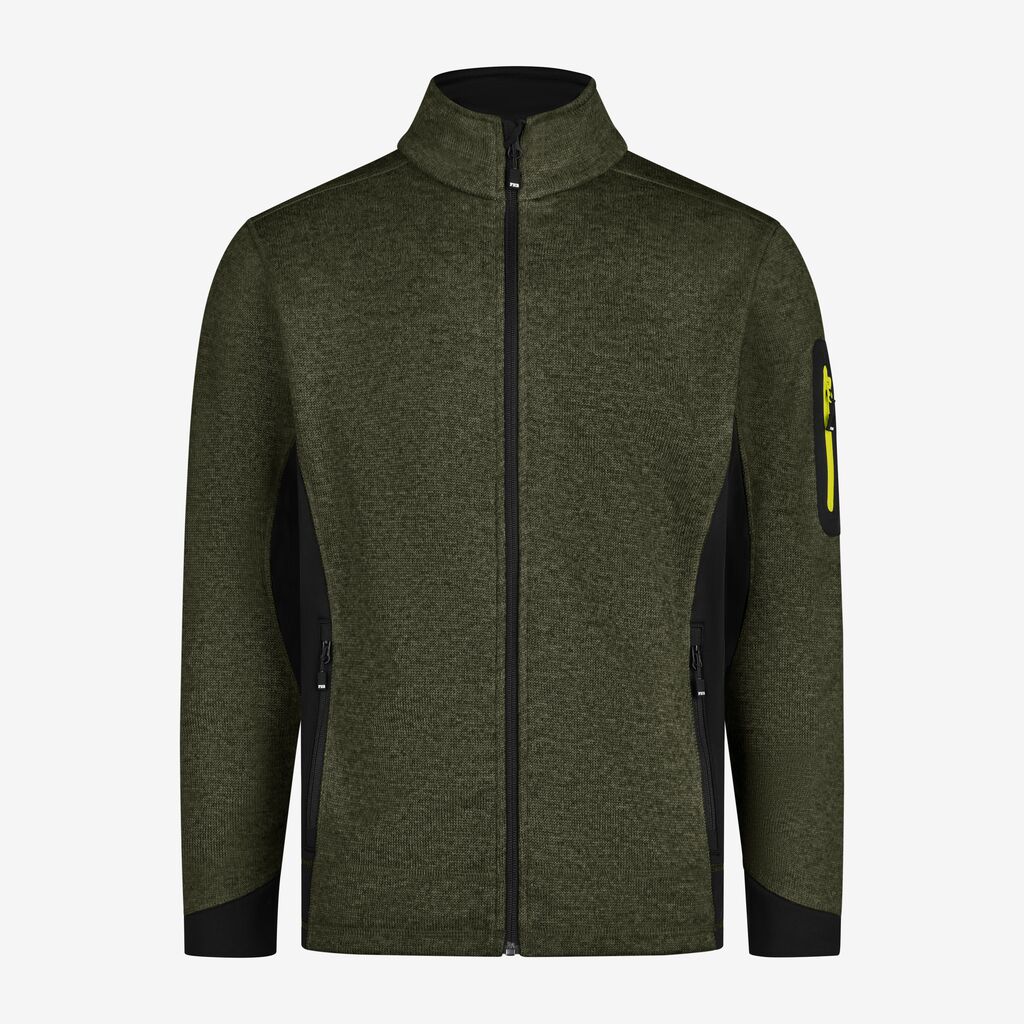 CHRISTOPH Strick-Fleece-Jacke Herren oliv-schwarz XS FHB Produktbild img1 L