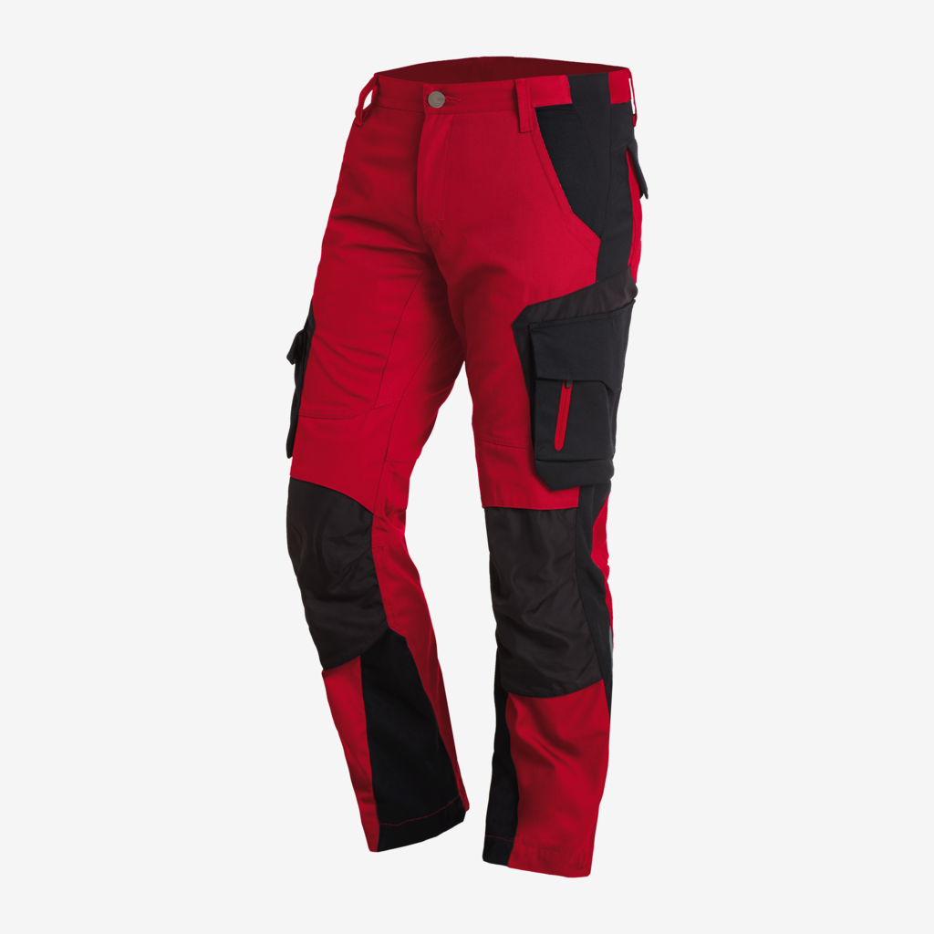 FLORIAN Arbeitshose rot-schwarz 98 FHB Produktbild img1 L