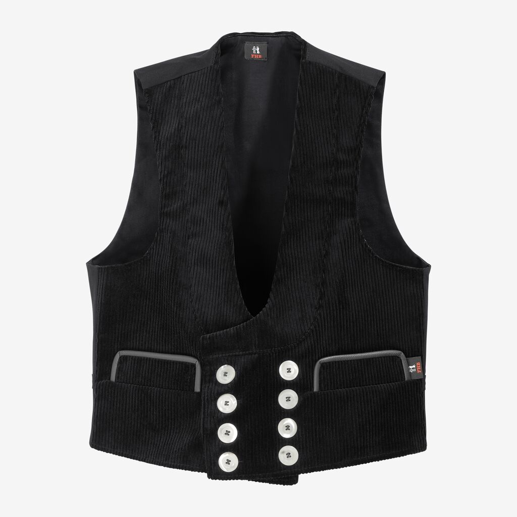 FRITZ Zunftweste Trenkercord Dreidraht  m. Echtl. schwarz 88 FHB Produktbild img1 L