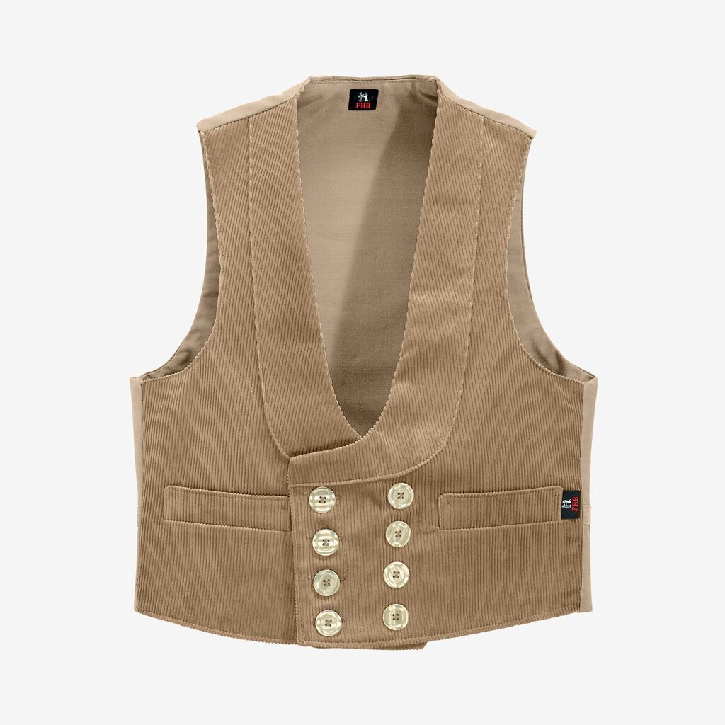 HAGEN Zunftweste Genuacord beige 94 FHB Produktbild img1 L