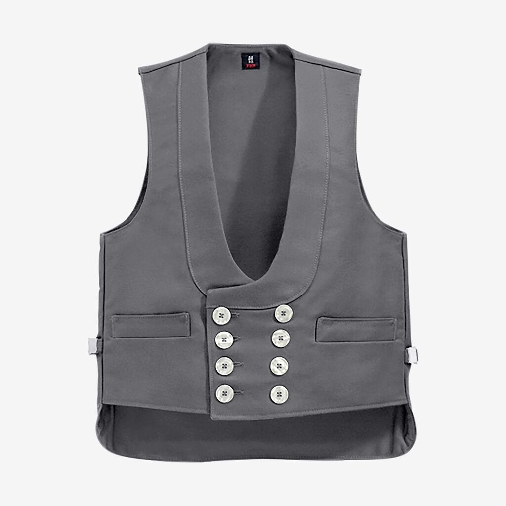 JAKOB Zunftweste Zwirn-Doppel-Pilot grau 98 FHB Produktbild img1 L