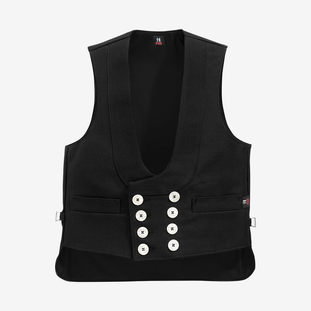 JAKOB Zunftweste Zwirn-Doppel-Pilot schwarz 64 FHB Produktbild img1 L