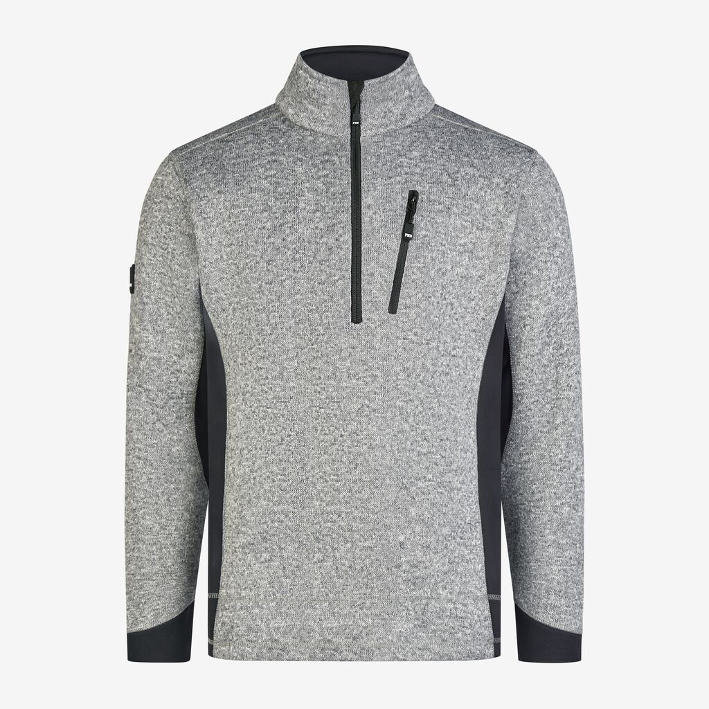PATRICK Strick-Fleece-Troyer grau-schwarz L FHB Produktbild img1 L