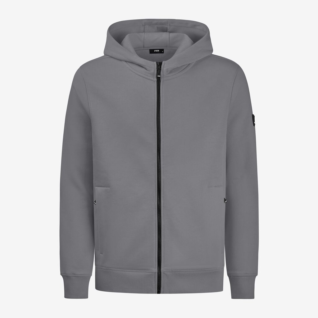 QUENTIN Hoodie-Jacke unisex grau S FHB Produktbild img1 L