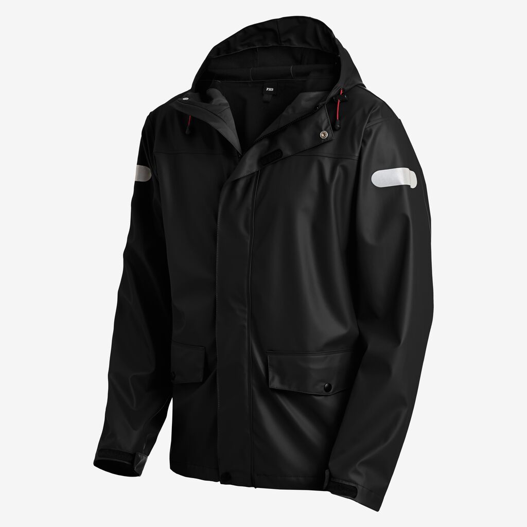 RAINER PU-Stretch-Regenjacke EN 343 schwarz M FHB Produktbild img1 L
