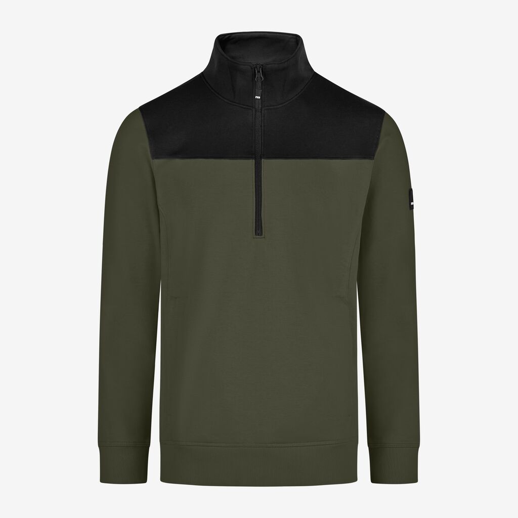 ROB Zip-Sweatshirt unisex oliv-schwarz S FHB Produktbild img1 L