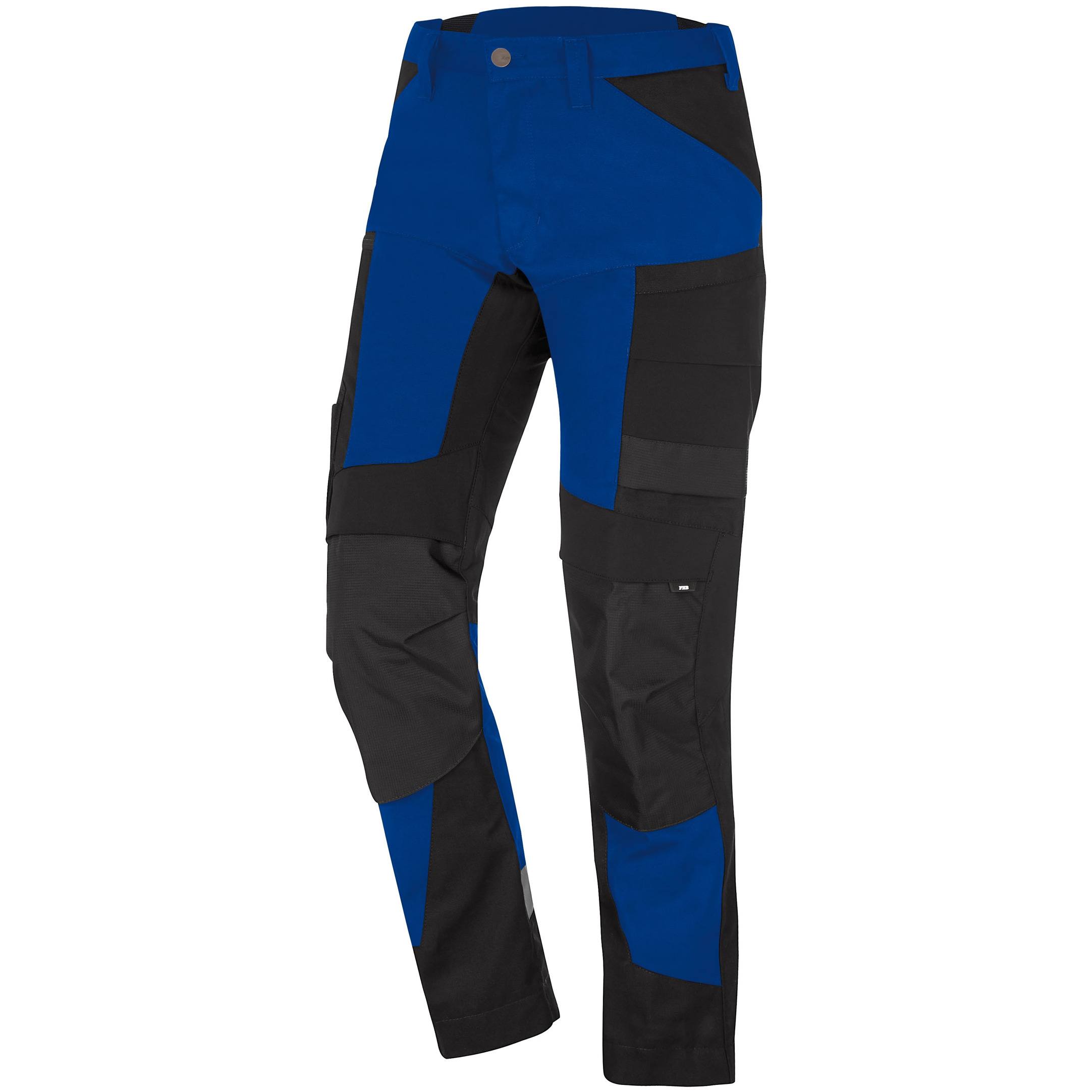 FHB LEO Arbeitshose elastisch, royalblau-schwarz, Produktbild img1 L