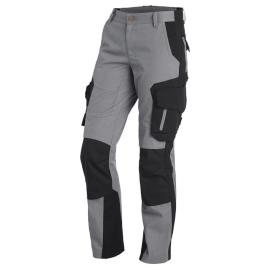 FHB ALMA Arbeitshose Damen, grau-schwarz, Produktbild