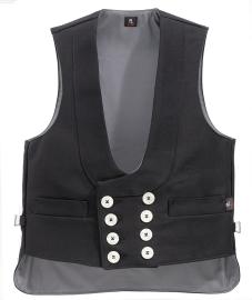 FHB JAKOB Zunftweste Zwirn-Doppel-Pilot, schwarz, Produktbild