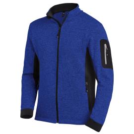 FHB CHRISTOPH Strick-Fleece-Jacke, royalblau-schwarz, Produktbild