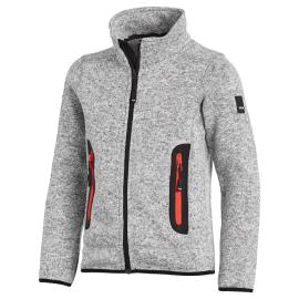 FHB MATS Strick-Fleece-Jacke Kinder, grau, Produktbild