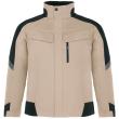 FHB LARS Arbeitsjacke, beige-schwarz, Produktbild img1 S