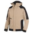 FHB WALTER Softshelljacke, beige-schwarz, Produktbild img1 S