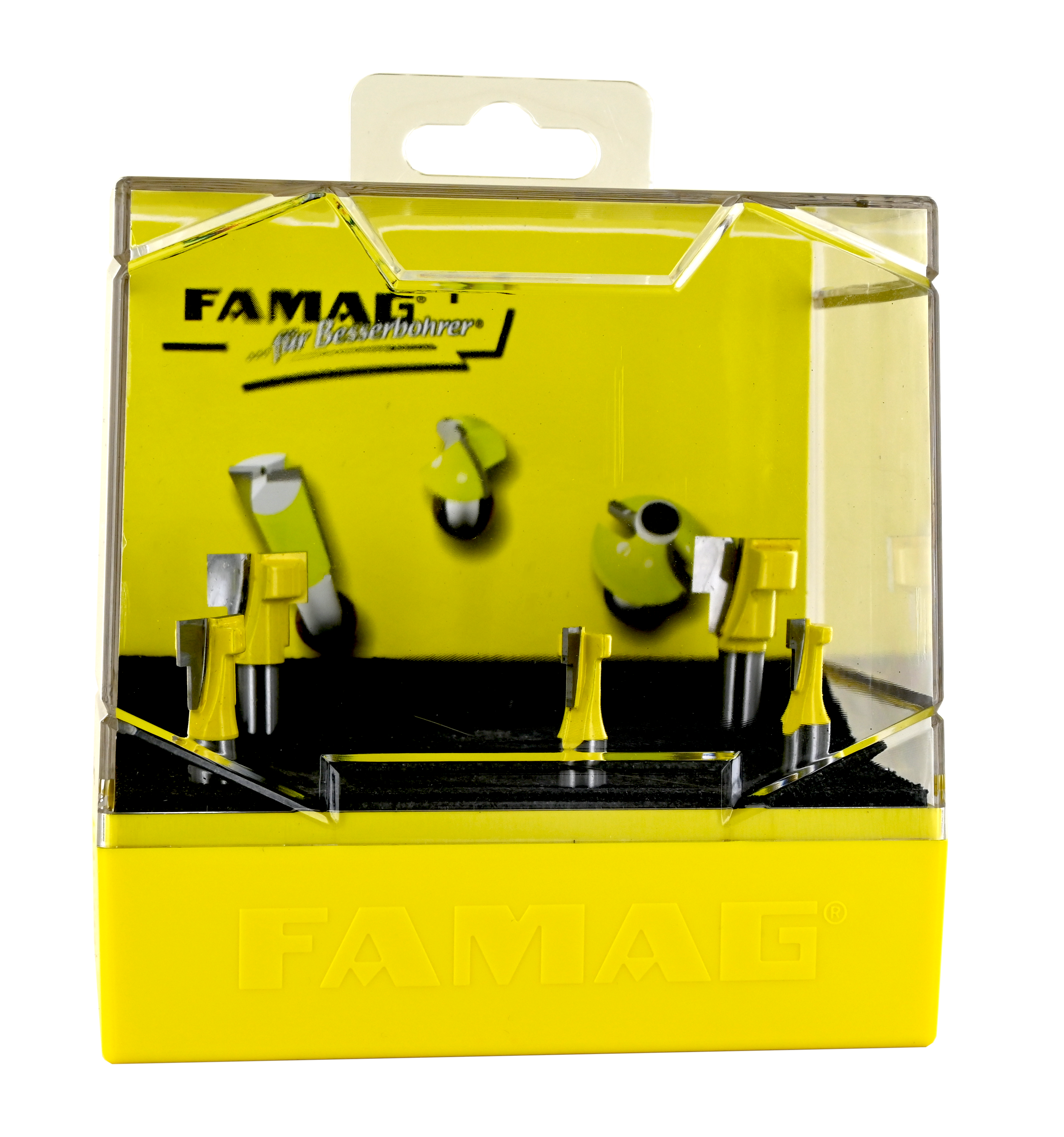 4-teiliges Bündig-3101 u. Kantenfräser-3118 Set HM-bestückt in Kunststoff-Box *3 Produktbild img1 L