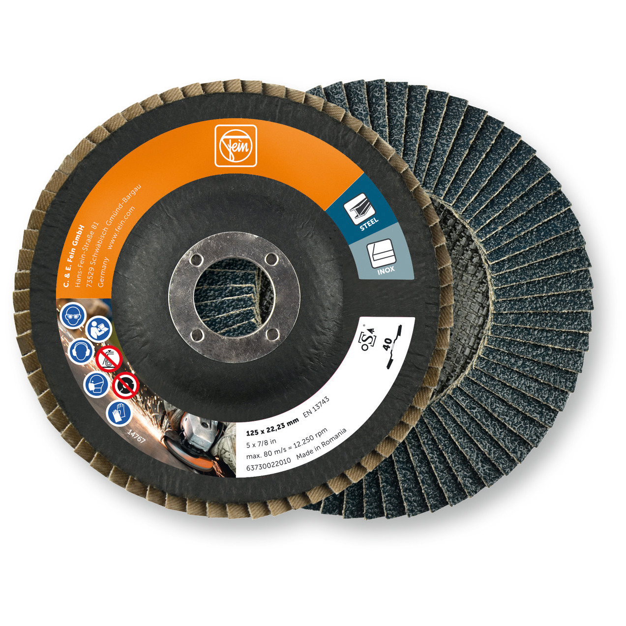 Fächerschleifscheibe, Ø 125 mm, VE 10 St Produktbild img1 L