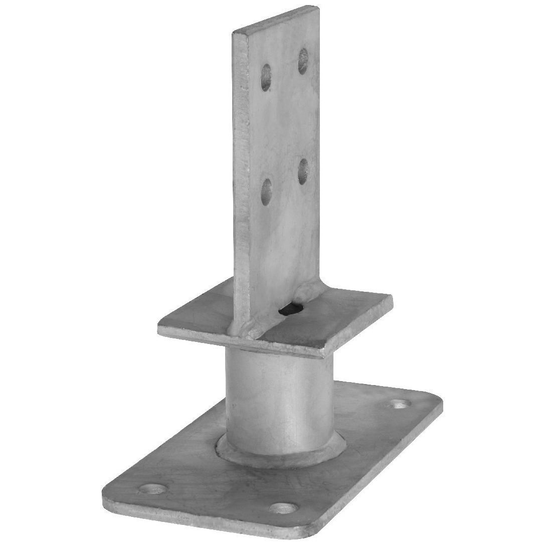 GH-Stützenfuß Typ T01 a.B. 80x130x8mm Rohr 48,3x250 mm Produktbild img1 L