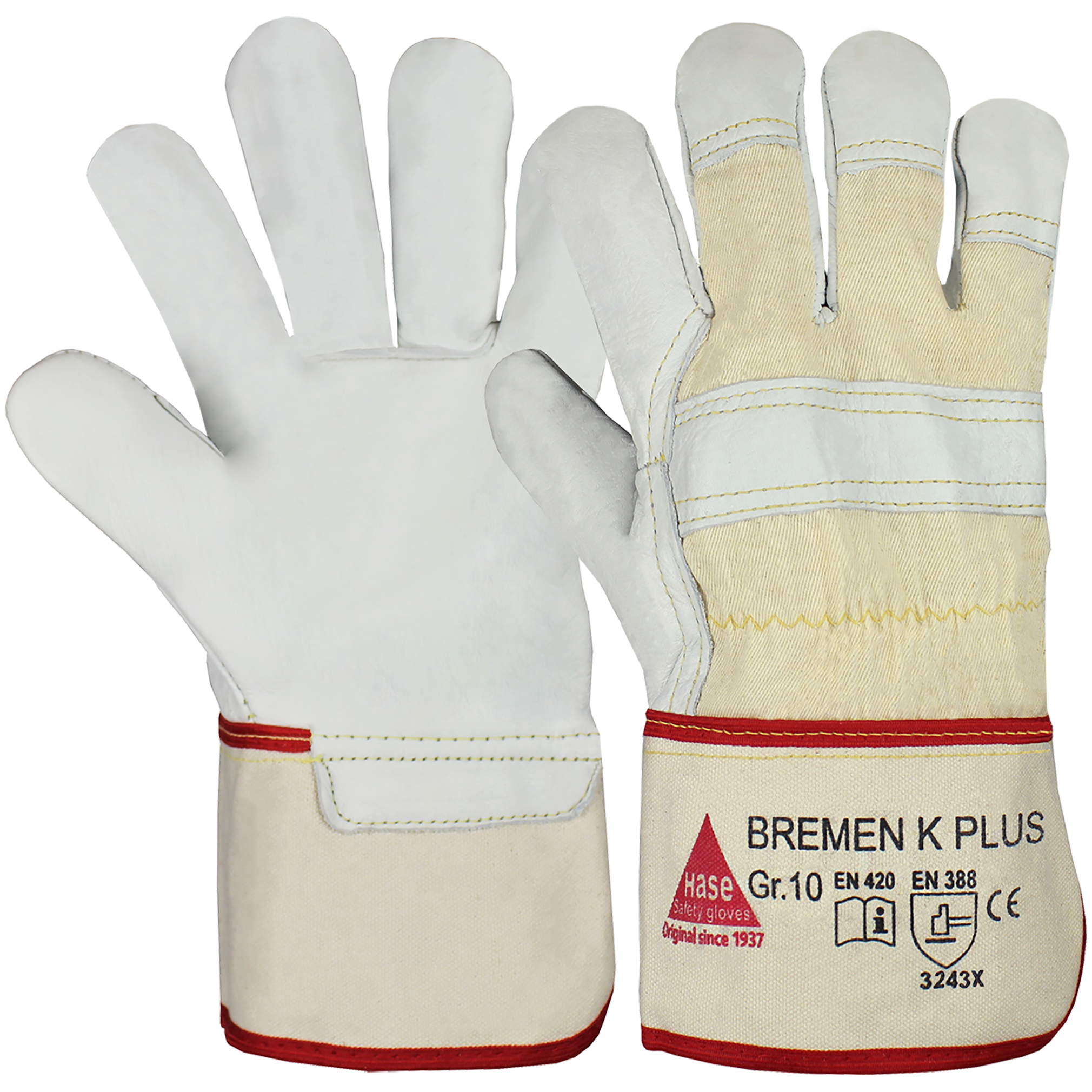 BREMEN K PLUS, Arbeitshandschuh aus Rindnarbenleder Produktbild img1 L