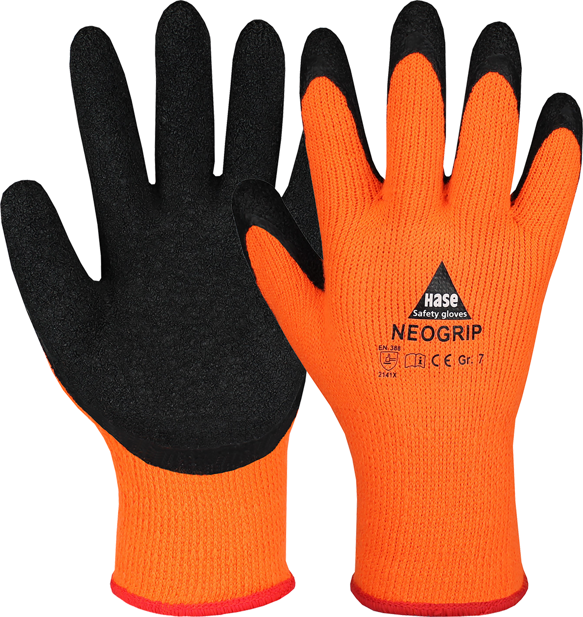 NEOGRIP ORANGE, Montagehandschuh aus Polyacrylstrick/Latex Produktbild img1 L