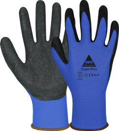 SUPERFLEX BLUE, Montagehandschuh aus Polyester/Latex Produktbild