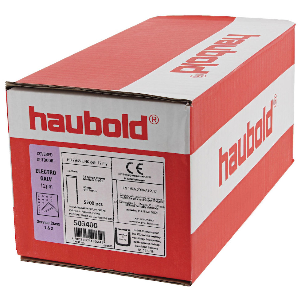 Klammer HD 7900 Haubold 11,4mm, galv. verzinkt Produktbild img3 L