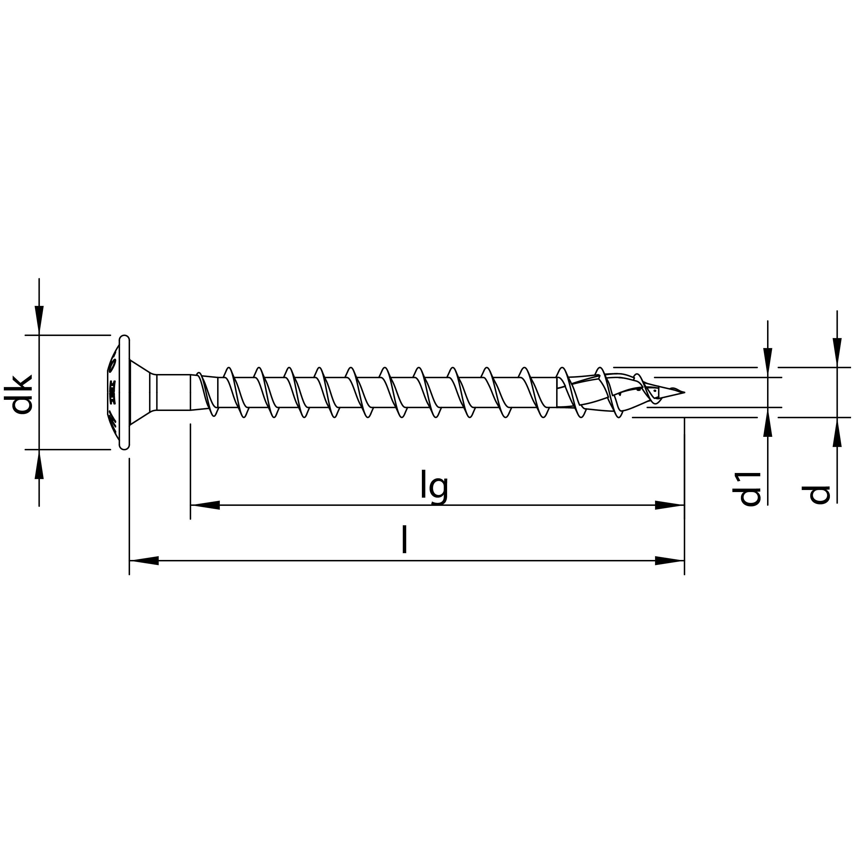 HECO-TOPIX-plus 4,5 x 25, Rückwandschraube, T-Drive, VVG, A3K, 1000 St. Produktbild img2 L