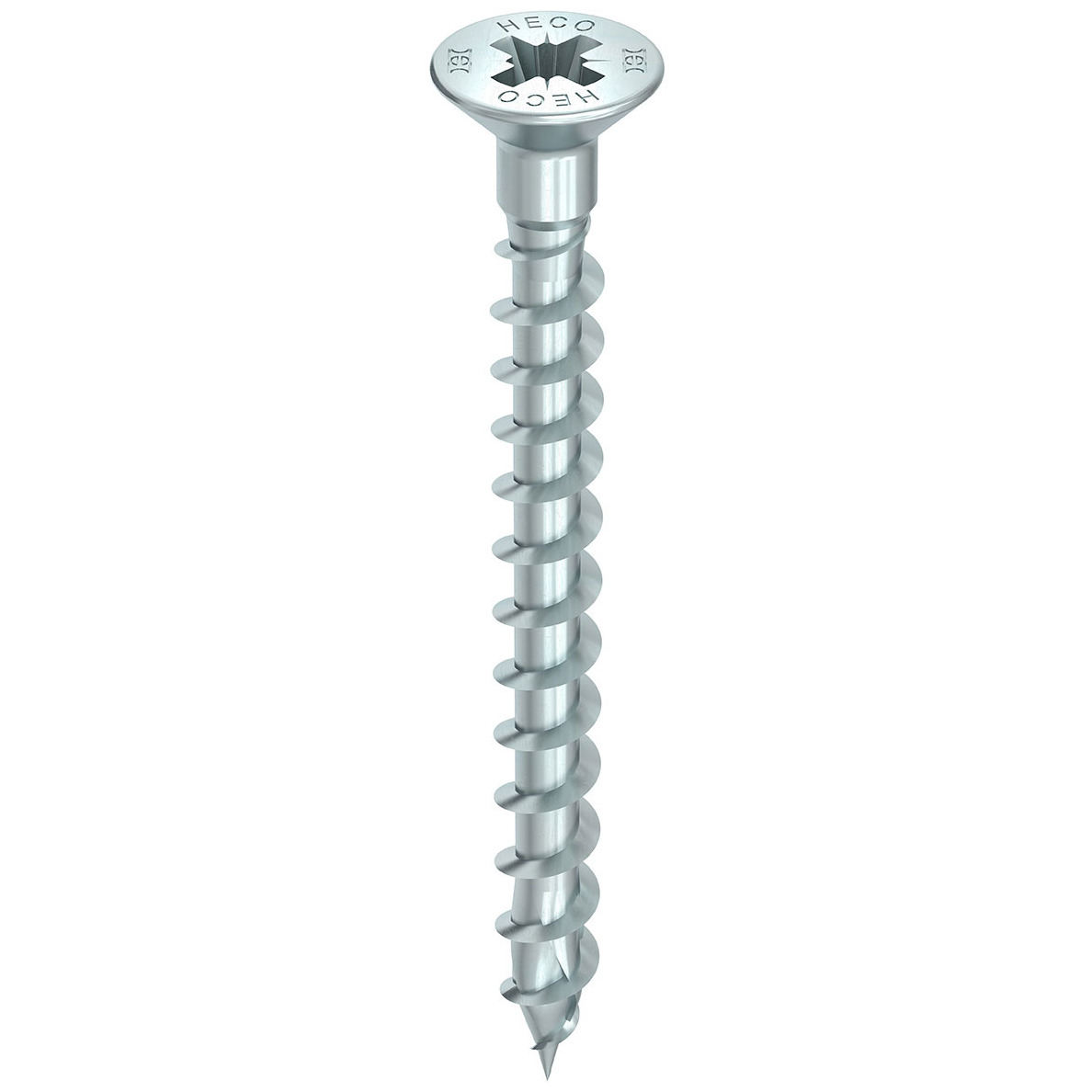 HECO-TOPIX-plus 4,5 x 60, Senkkopf + Kopfbohrung, Pozi-Drive, VVG, A3K, 200 St. Produktbild img1 L