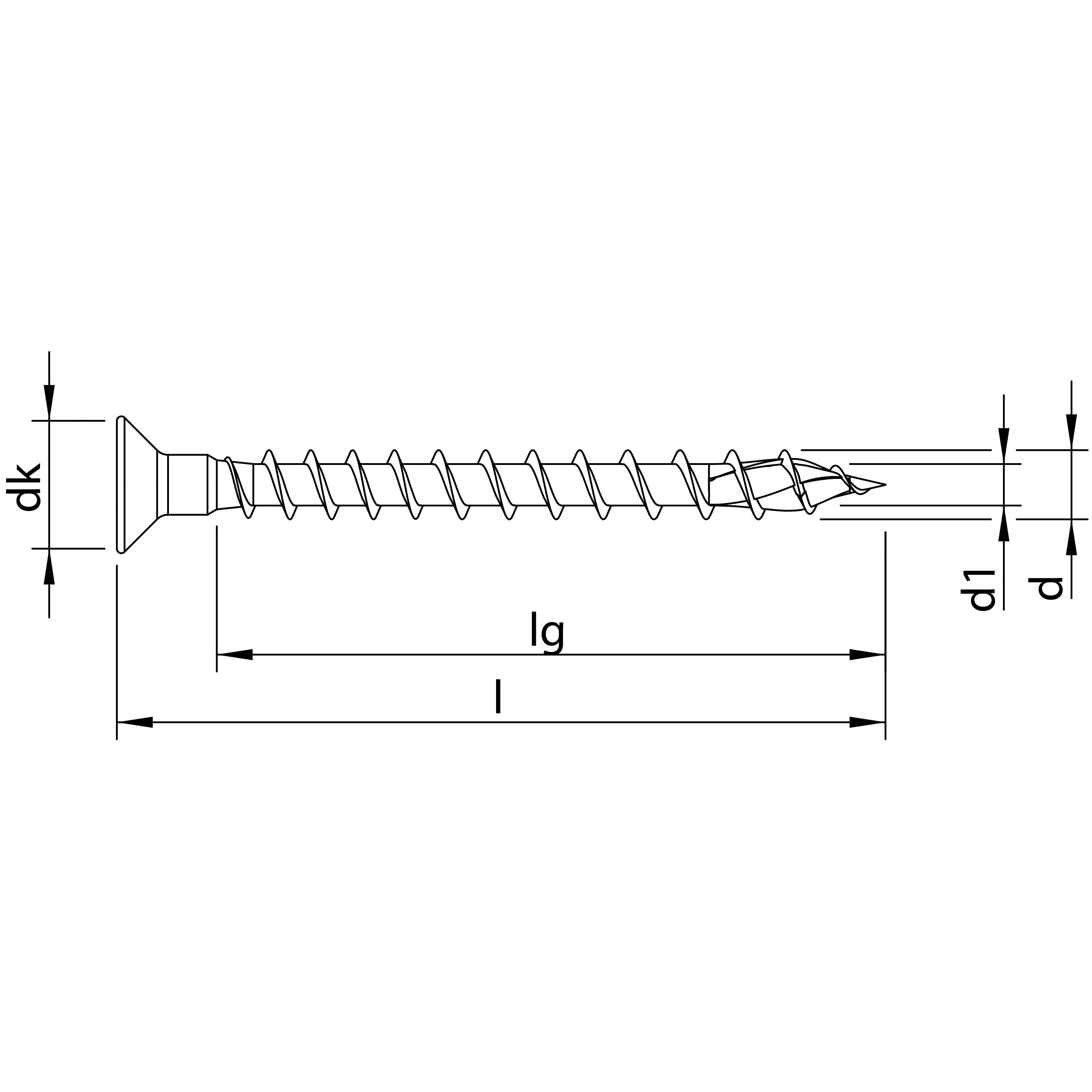 HECO-TOPIX-plus 4,5 x 60, Senkkopf + Kopfbohrung, Pozi-Drive, VVG, A3K, 200 St. Produktbild img2 L