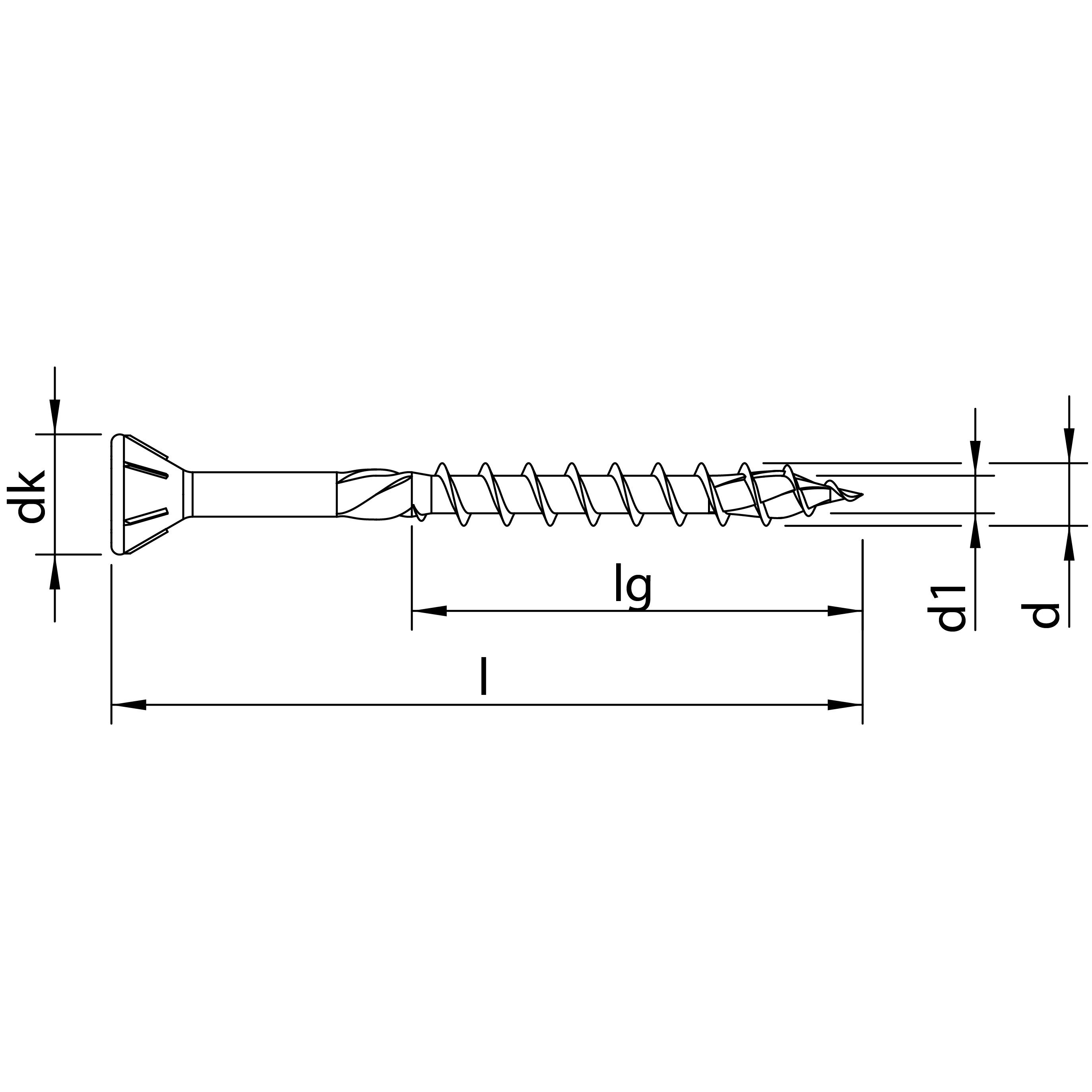 HECO-TOPIX-plus TCS 5,0 x 80, Senkkopf 60°, HD-30, TG, A3K, 200 St. Produktbild img2 L