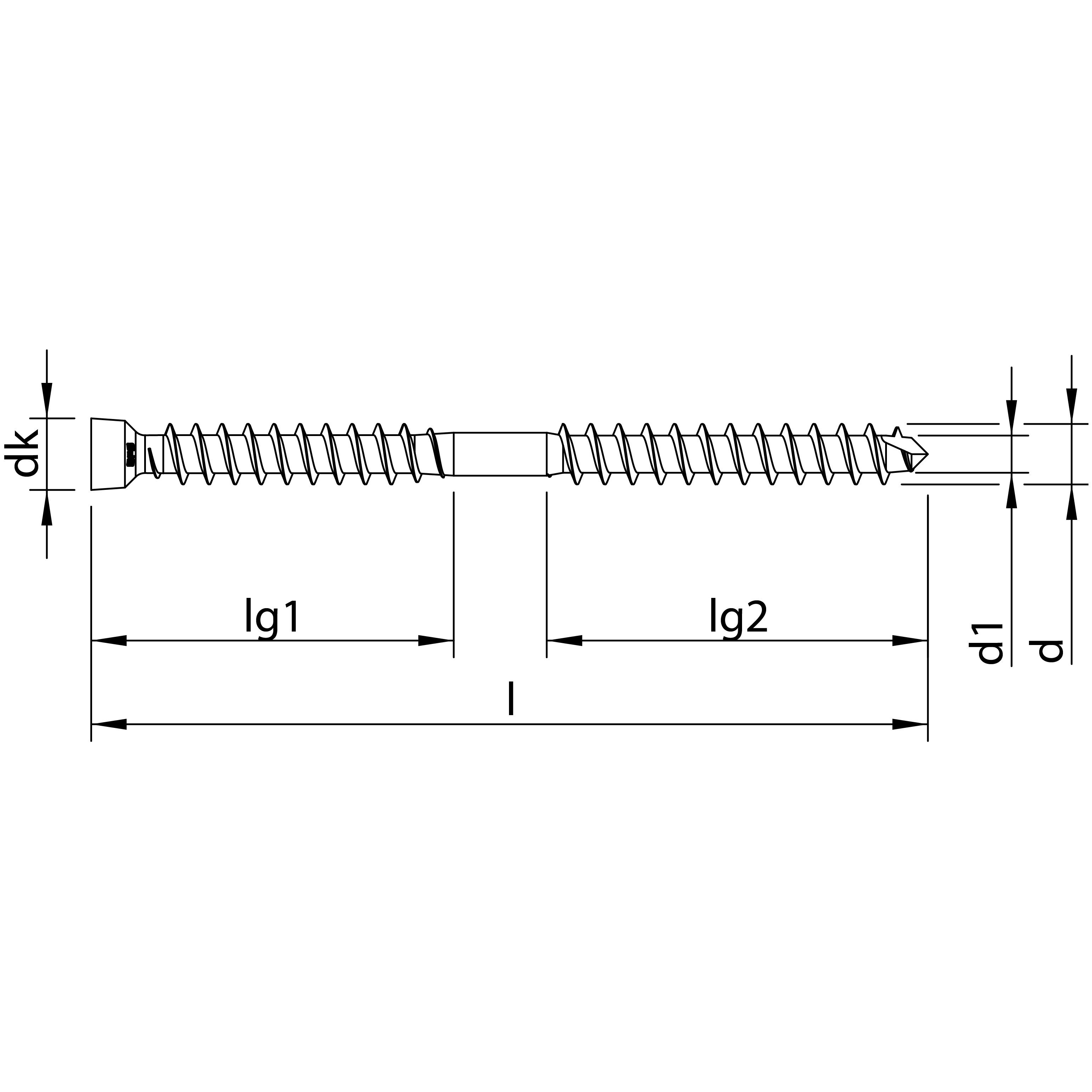 WT-T 4,5 x 70, Zyl.-Senkkopf, T-Drive, UKG, DC-E15, 200 St. Produktbild img2 L