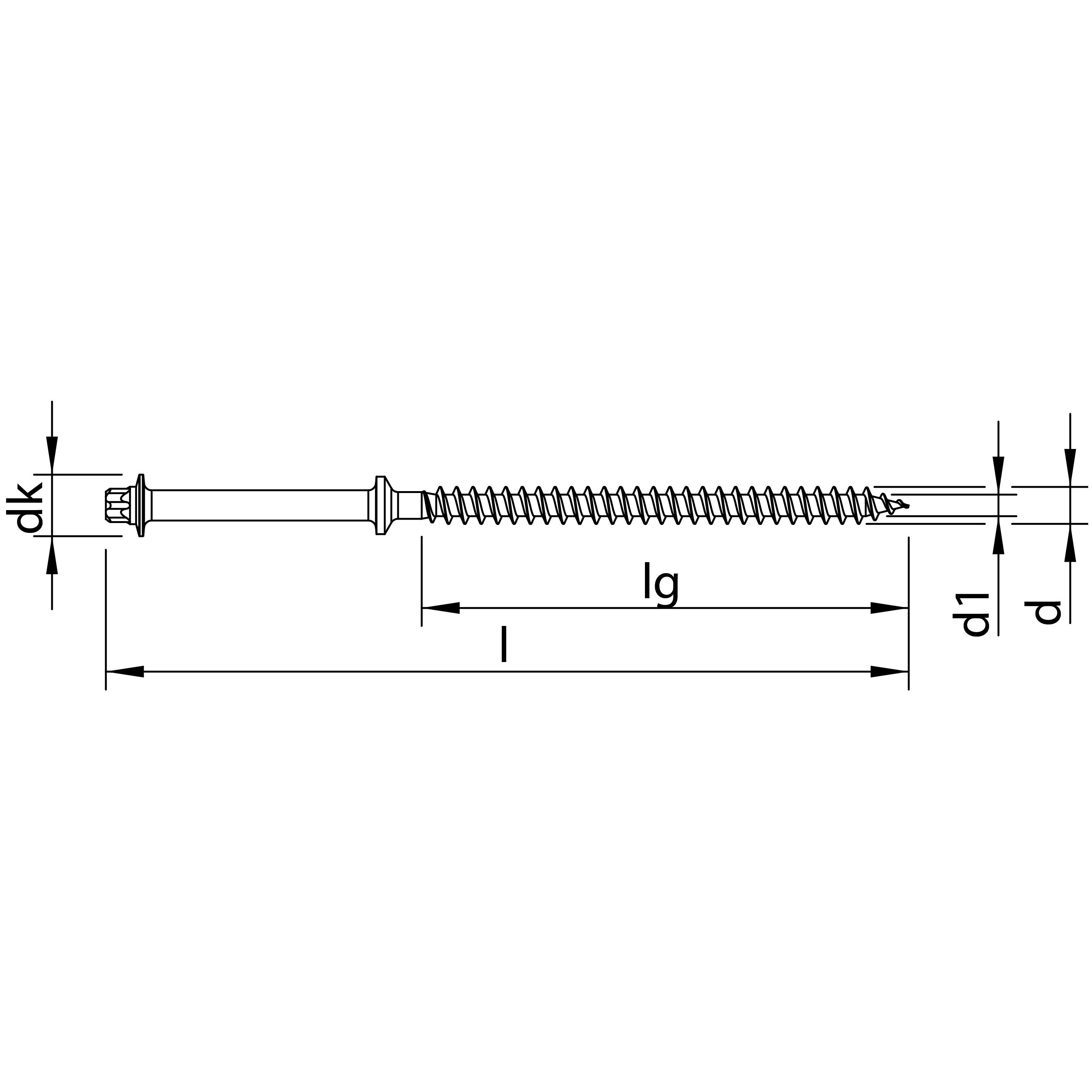 HECO-VB 7,5 x 100, VB-48-Kopf, Außen-TX, TG, A2K, 100 St. Produktbild img2 L