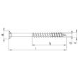 HECO-UFIX 3,5 x 45, MDF-Schraube, Senkkopf, HECO-Drive, TG, A2K, 200 St. Produktbild img2 S