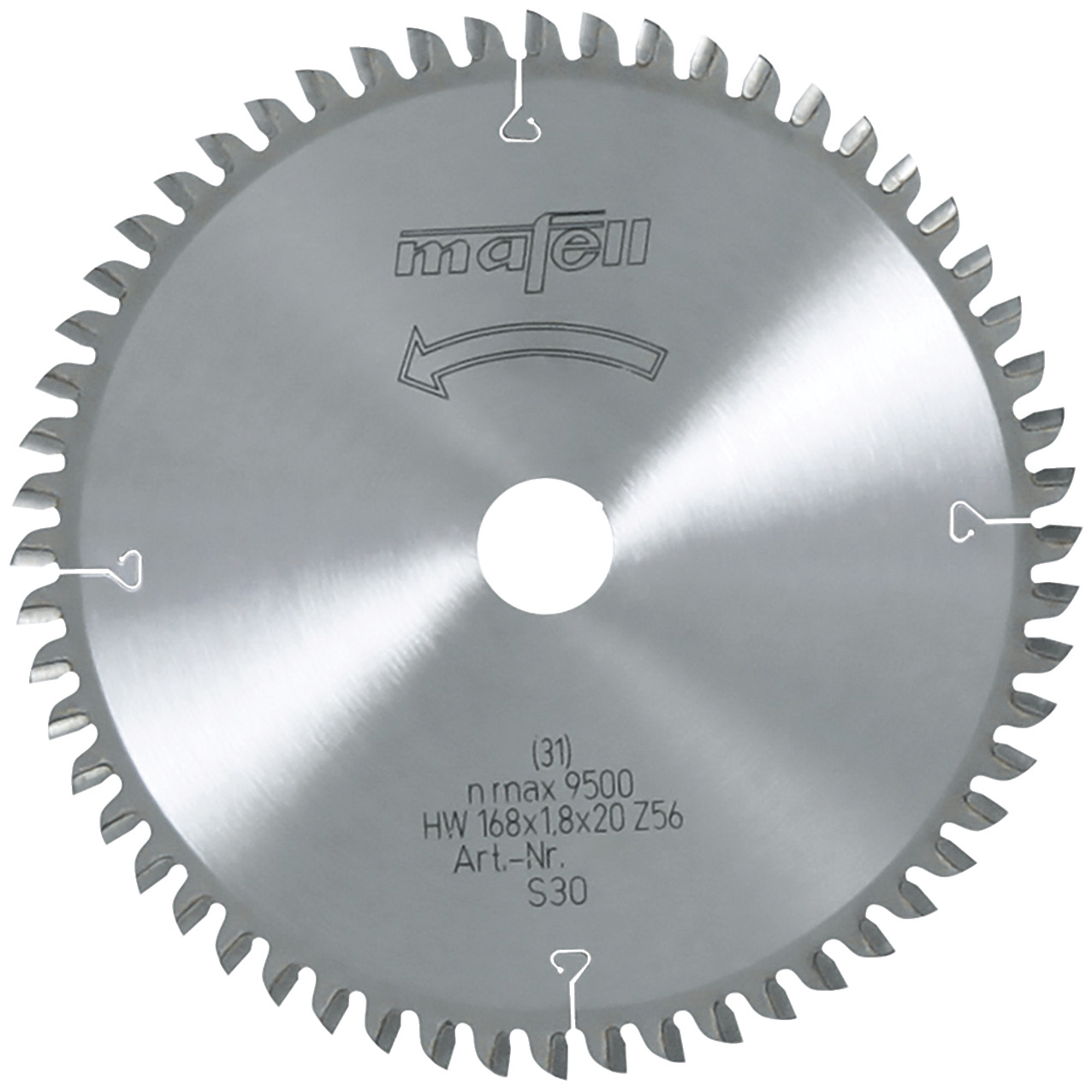 Sägeblatt-HM, 168 x 1,2/1,8 x 20 mm, Z 56, WZ, für Querschnitte in Holz Produktbild img1 L