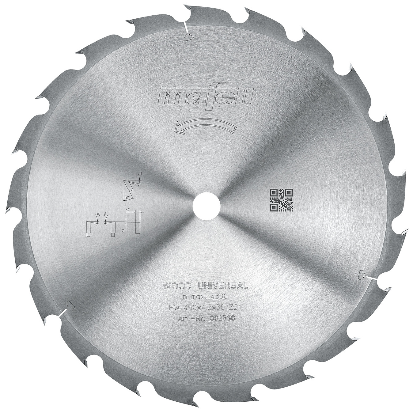 Sägeblatt-HM, 450 x 2,5/4,2 x 30 mm, Z 20, WZ, für universellen Einsatz in Holz Produktbild img1 L