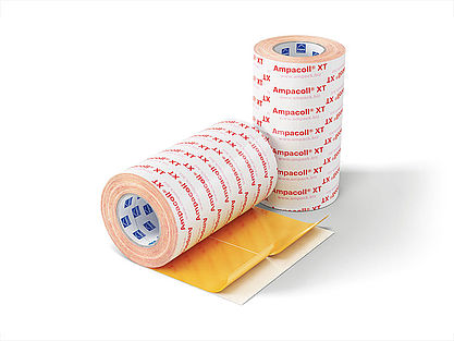Acrylklebeband Ampacoll XT 250 25 m x 250 mm x 0,3 mmSchlitzung: 125 mmeinfach geschlitzt Ampack Produktbild img1 L
