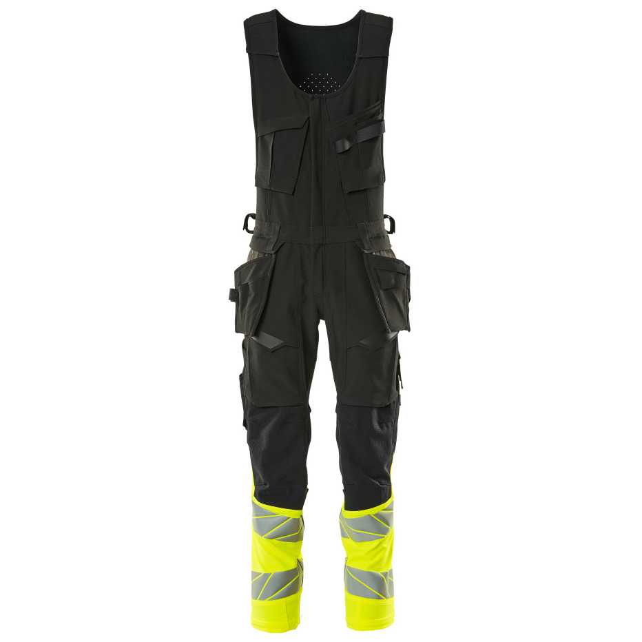 Kombihose, Hängetaschen,ULTIMATE STRETCH Kombihose schwarz/hi-vis gelb Produktbild img1 L