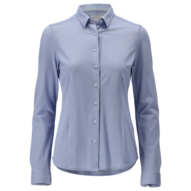 Hemd, moderne Damenpassform, Stretch Damenbluse hellblau Produktbild img1 L