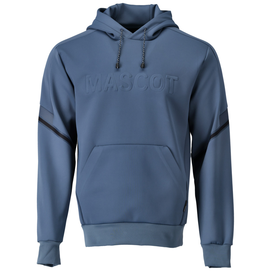 Fleece Kapuzensweatshirt mit MASCOT-Logo Kapuzensweatshirt steinblau Produktbild img1 L