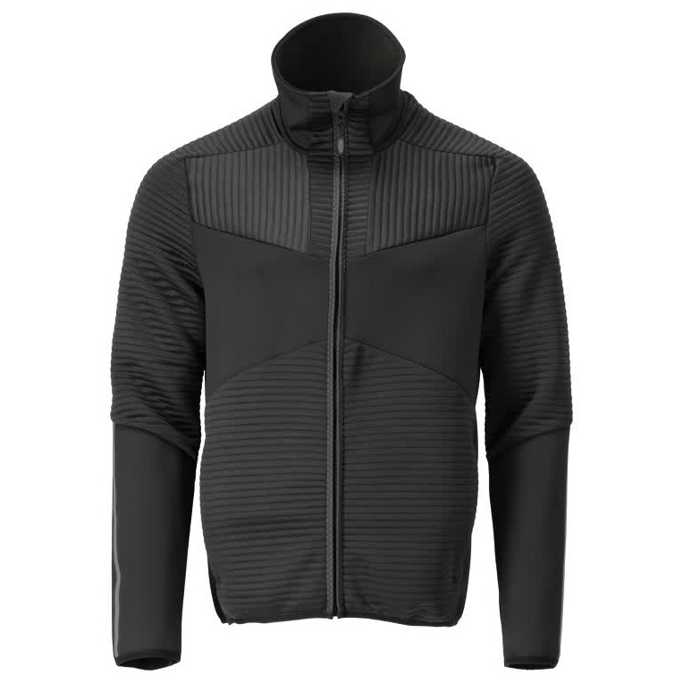 Fleecepullover mit Reißverschluss Microfleecejacke schwarz Produktbild img1 L