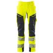 Hose mit Knietaschen, ULTIMATE STRETCH Hose hi-vis gelb/schwarzblau Produktbild img1 S
