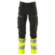 Hose mit Knietaschen, ULTIMATE STRETCH Hose schwarz/hi-vis gelb Produktbild img1 S