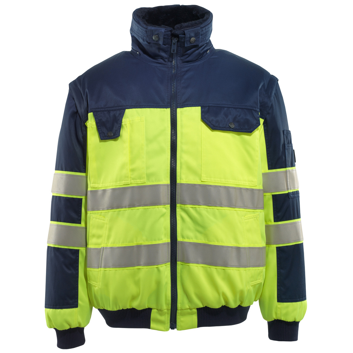 MASCOT® Livigno Pilotjacke Größe 2XL, hi-vis gelb/marine Produktbild img1 L