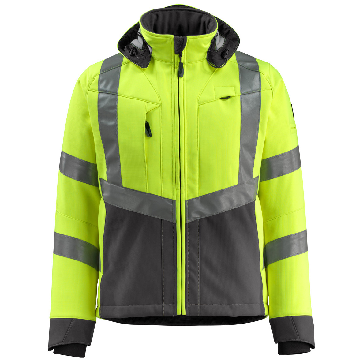 MASCOT® Blackpool Soft Shell Jacke Größe S, hi-vis gelb/dunkelanthrazit Produktbild img1 L