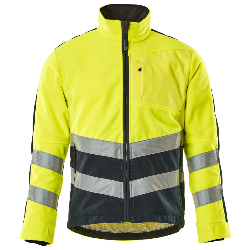 MASCOT® Sheffield Fleecejacke Größe XL, hi-vis gelb/schwarzblau Produktbild img1 L