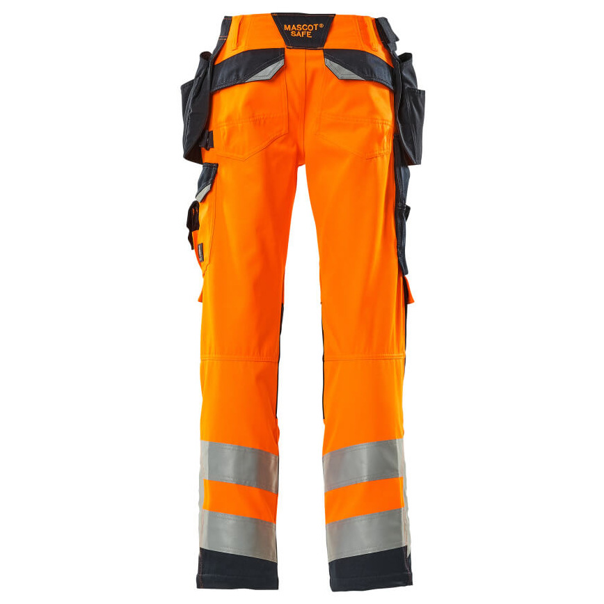 MASCOT® Wigan Handwerkerhose Größe 76C48, hi-vis orange/schwarzblau Produktbild img4 L