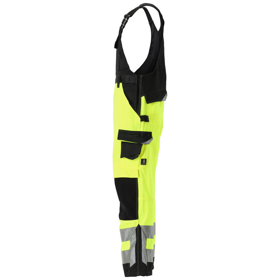 MASCOT® Newcastle Latzhose Größe 76C46, hi-vis gelb/schwarz Produktbild img3 L