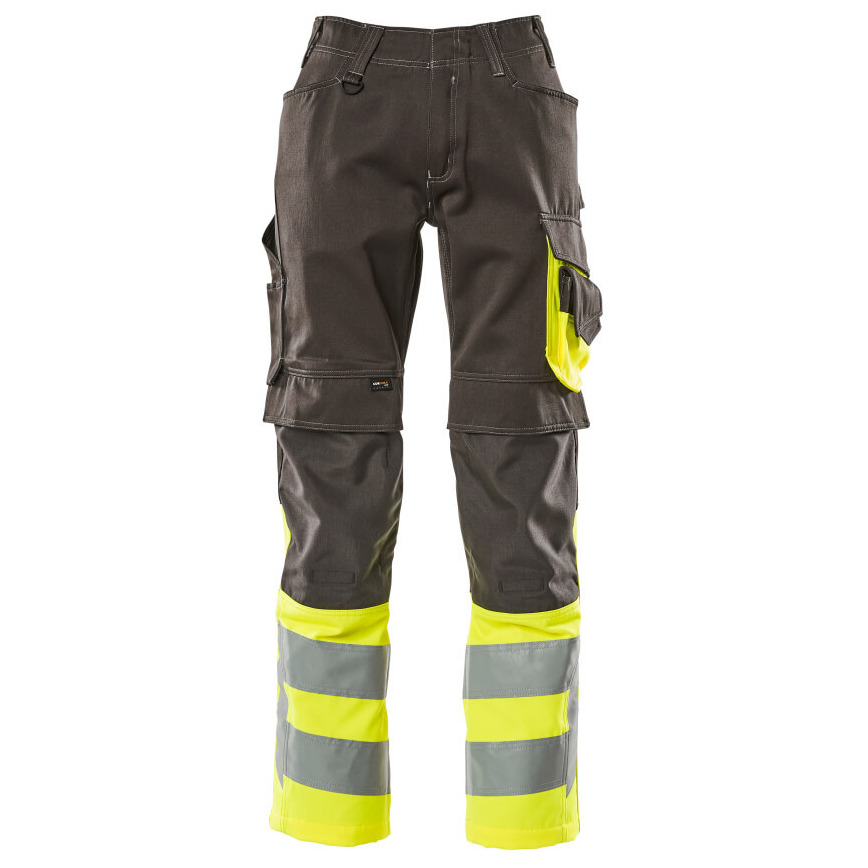 MASCOT® Leeds Hose Größe 82C52, dunkelanthrazit/hi-vis gelb Produktbild img1 L